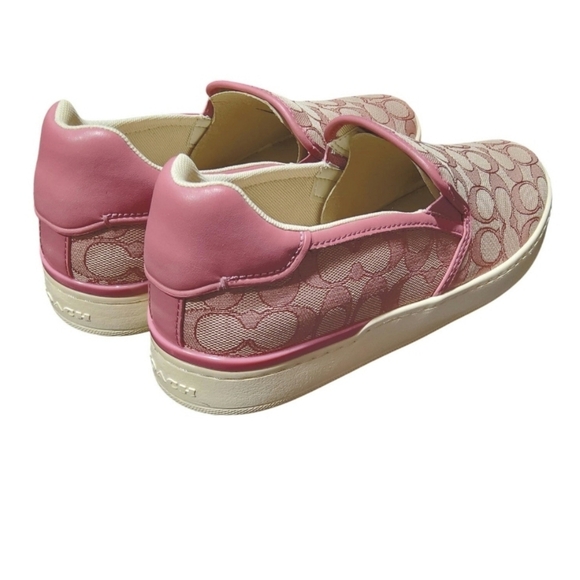 COACH PINK WELLS SLIP-ON SNEAKERS IN SIZES 7.5, 8.5, 9.5, 10, & 11 - Picture 6 of 7